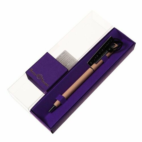 Ручка шариковая поворотная 07 мм BrunoVisconti PALERMO стержень синий металлический корпус Soft Touch пудровый в сиреневом футляре 866₽