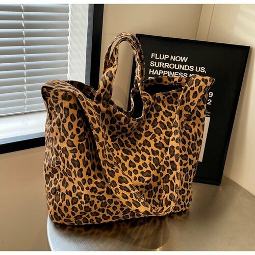 Сумка шоппер , фактура гладкая, коричневый