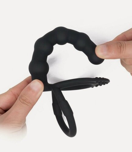 Изображение товара Анальный стимулятор силиконовый с кольцом черный