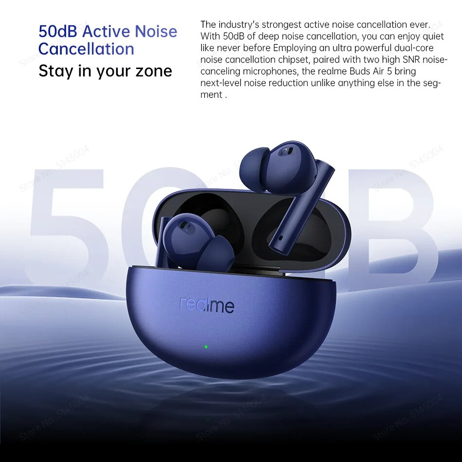 Беспроводные наушники Realme Buds Air 5, Global VersionBlue — фото 1