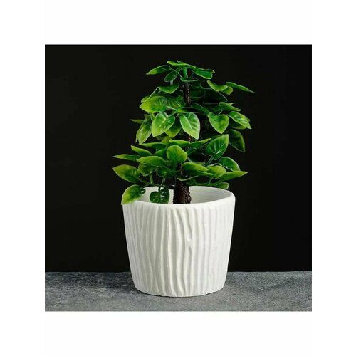 Кашпо резное, белое