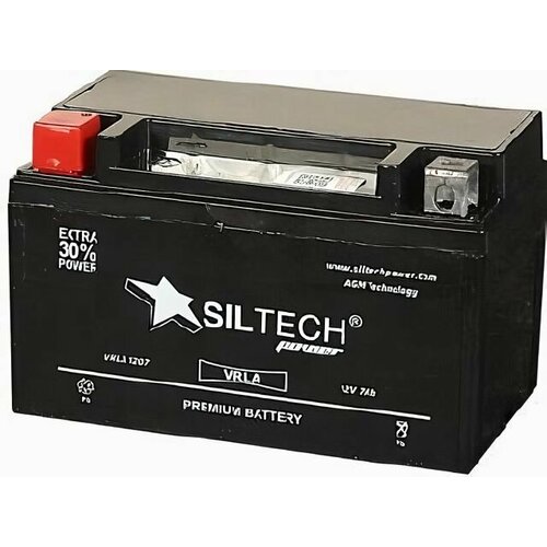 Аккумулятор SILTECH VRLA1207 12V7AH п. п. (YTX7A-BS) д150ш86в94/110 , шт