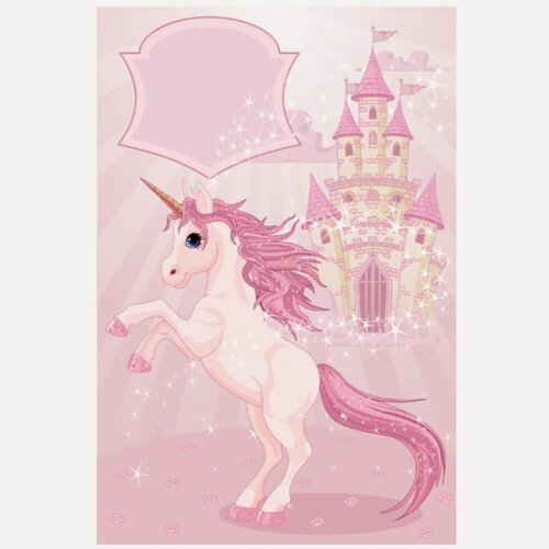 Изображение товара Ковер Silverstone Carpet Joyland C217, 120x180см, принт, розовый, противоскользящая основа, стирка