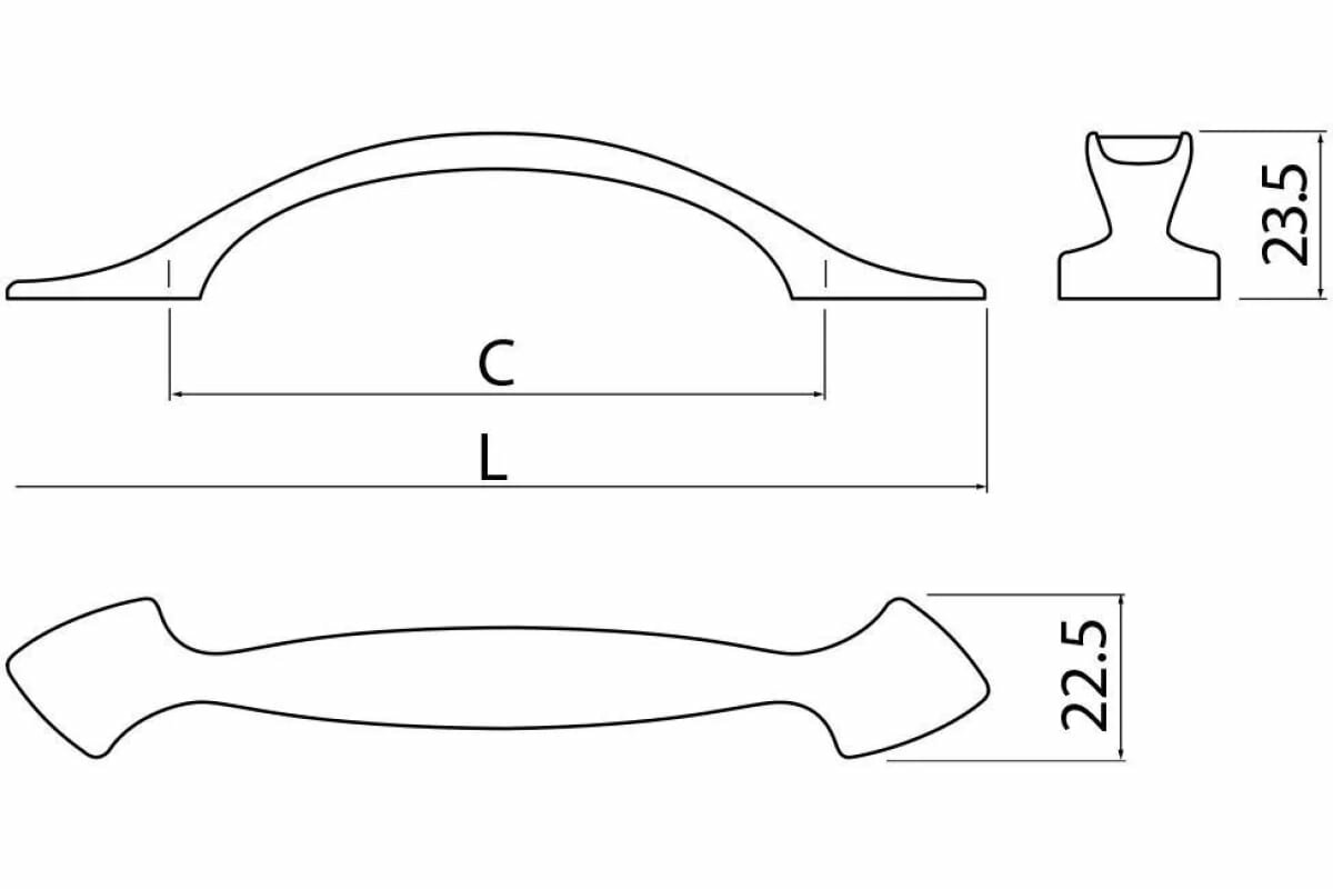 GTV Ручка ADRIN 96 мм, старое золото UZ-ADRIN-96-04