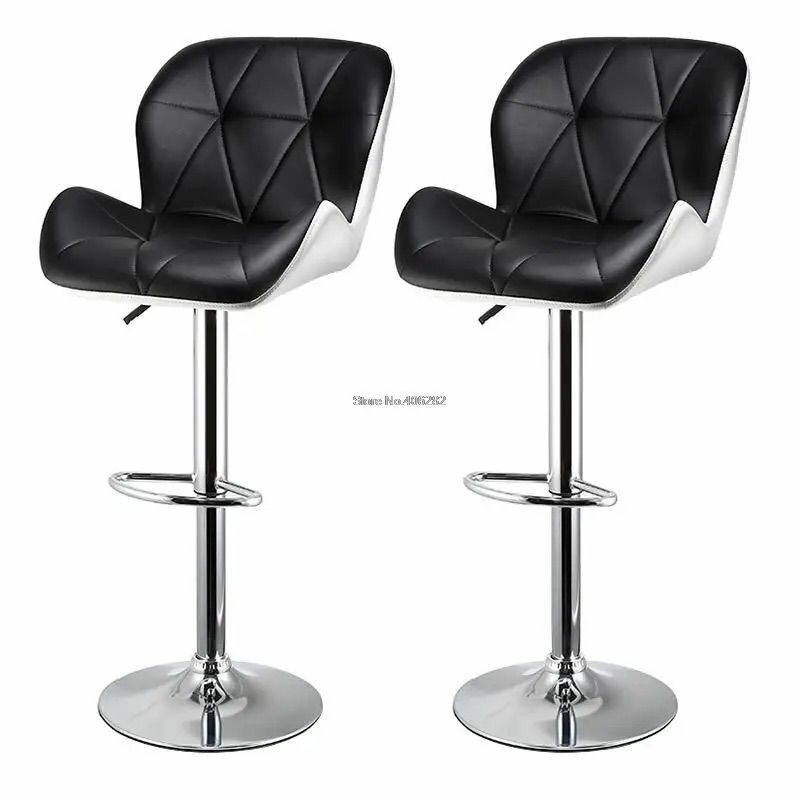 Комплект барных стульев из 2 шт. Mizomed DIAMOND черный/белый