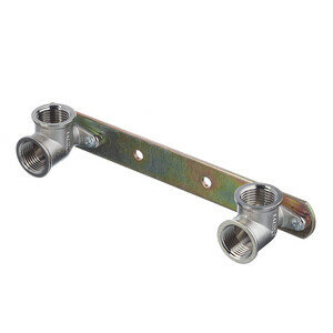 фото Водорозетка 1/2 ВР(г) х 1/2 ВР(г) на планке латунная