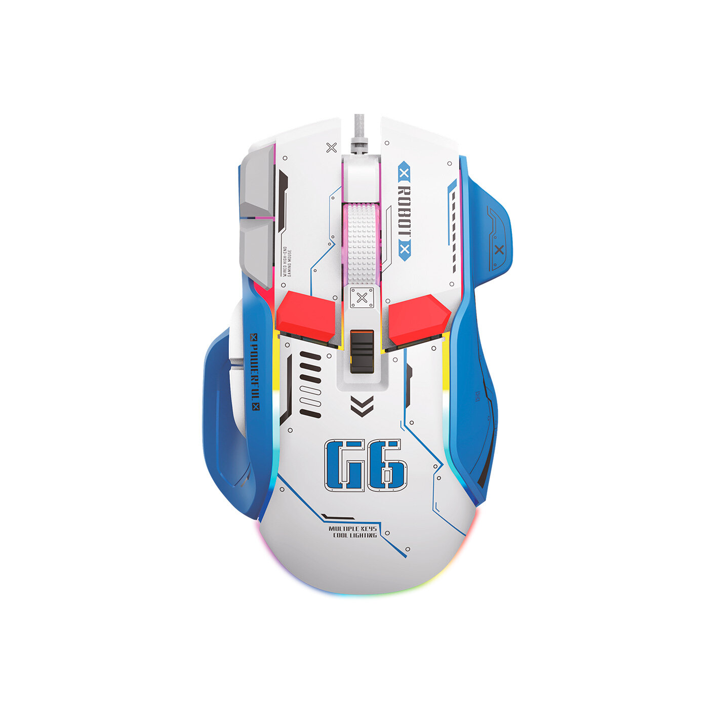 Игровая проводная мышь VOROTEX G6 с подсветкой и 10 программируемыми кнопками, 12800 DPI — фото 1