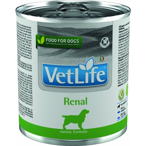 Vet Life Dog Renal с курицей диетический влажный корм для собак при болезни почек и почечной недостаточности 0,3кг