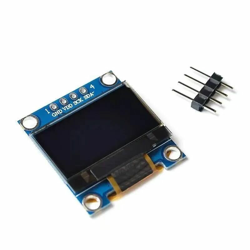 OLED 0.96" дисплей 128x64, I2C, 4 pin, монохромный голубой для Arduino Stm32 — фото 1