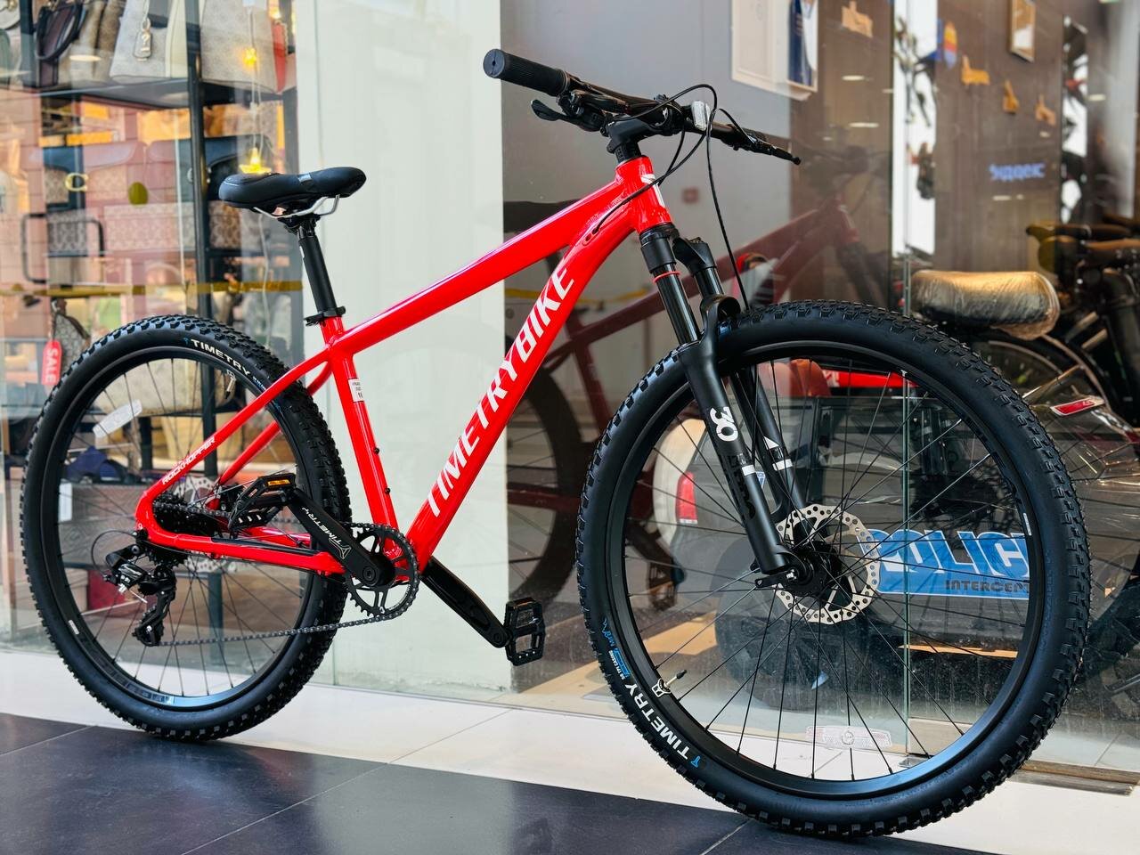 фото Велосипед горный скоростной TimeTry ТТ326 8s 29' дюймов / взрослый, мужской и женский для прогулки / скоростной, спортивный велик красный