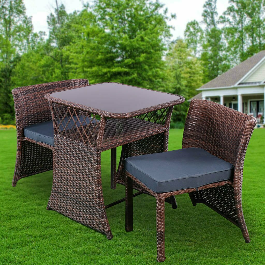 фото Мебель садовая Джессика, стол, 50х66х72 см, 2 кресла, подушка, 50х50х68 см, C010070