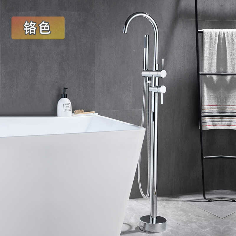 фото Смеситель для ванны, латунь, встраиваемый, напольный, 3 в 1