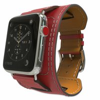 Ремешок для Apple Watch под Hermes Series 38mm / 40mm / 41mm 2 in 1 красный