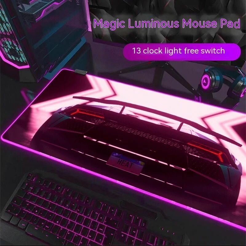 Игровой коврик для мыши игровой коврик для мыши Rgb большой компьютерный коврик для мыши с подсветкой Xxl коврик для мыши 300*800*4mm, XL — фото 1