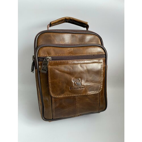 Сумка Fuzhiniao, фактура гладкая, коричневый