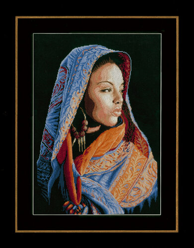 Изображение товара PN-0149998 Набор для вышивки крестом LanArte African Lady "Африканка"