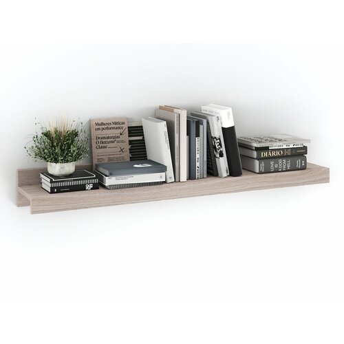 Полка навесная, настенная, для офиса, для детской Есэндвич Лаворо, 100х20х13 см (Анкор светлый)