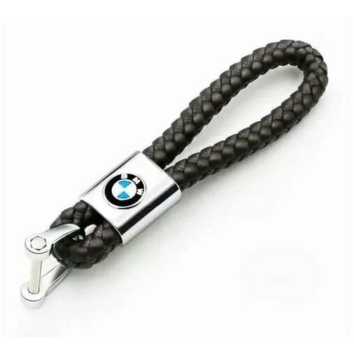 Брелок, плетеная фактура, BMW, черный