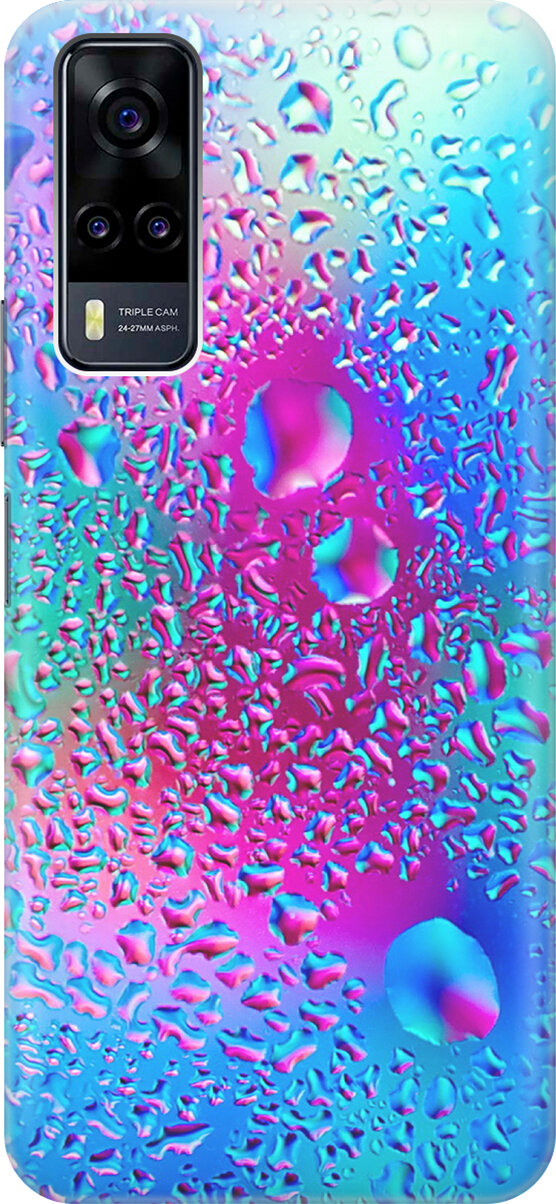 Силиконовый чехол Капли на стекле на Vivo Y31 / Y53s 4G / Y51 2020 / Виво У31 / У53с 4Г / У51 2020
