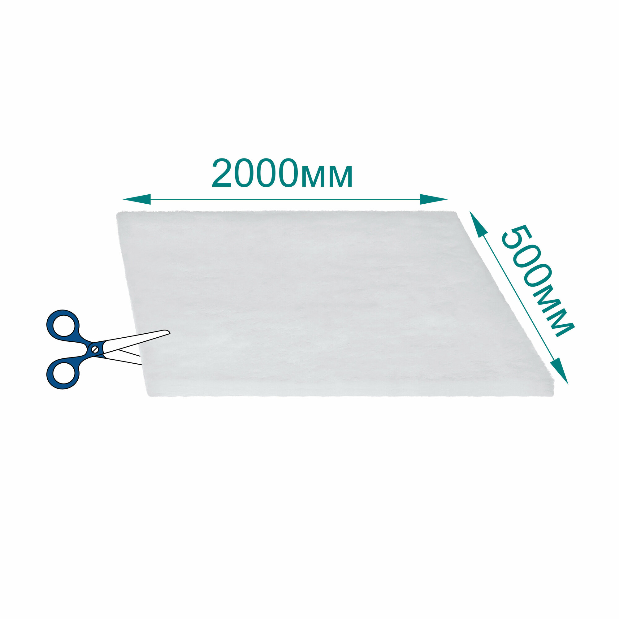 Фильтрующий материал G4 2000Х500 мм 20 мм