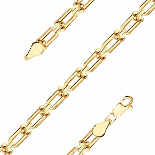 Цепь Diamant online, красное золото, 585 проба, длина 40 см, средний вес 7.96 г, , золотистый