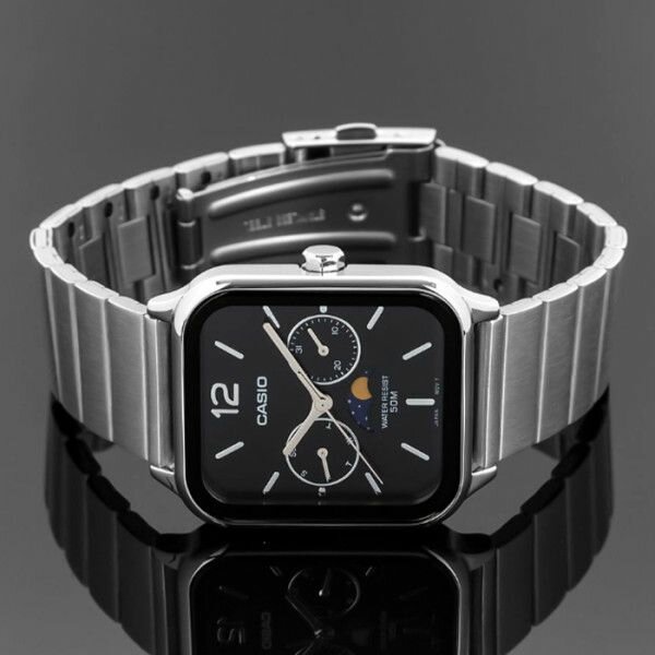 Наручные часы CASIO, серебряный, черный — фото 1