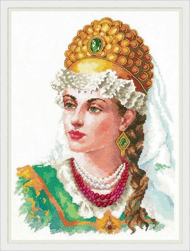 90-02 "Боярыня". Набор для вышивания крестом Чудесная игла 28 х 40 см.