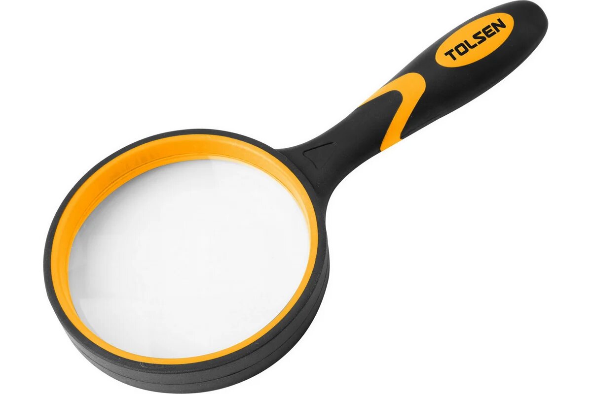 TOLSEN Лупа 4-кратная, ? 75 мм, с рукояткой 50011