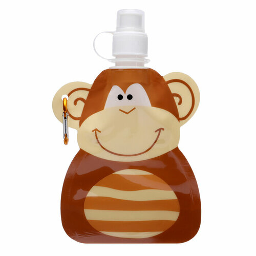 Фляжка для воды детская 280 мл Обезьянка 22 х 12 см 10670583 197₽