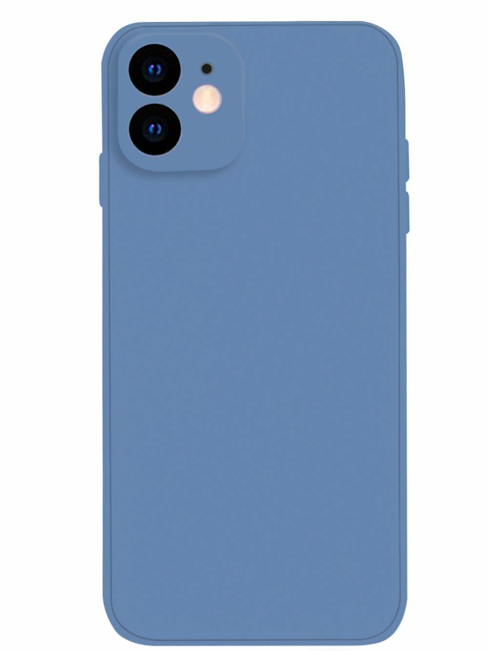 Чехол на iPhone 12 Mini силиконовый матовый с защитой камеры