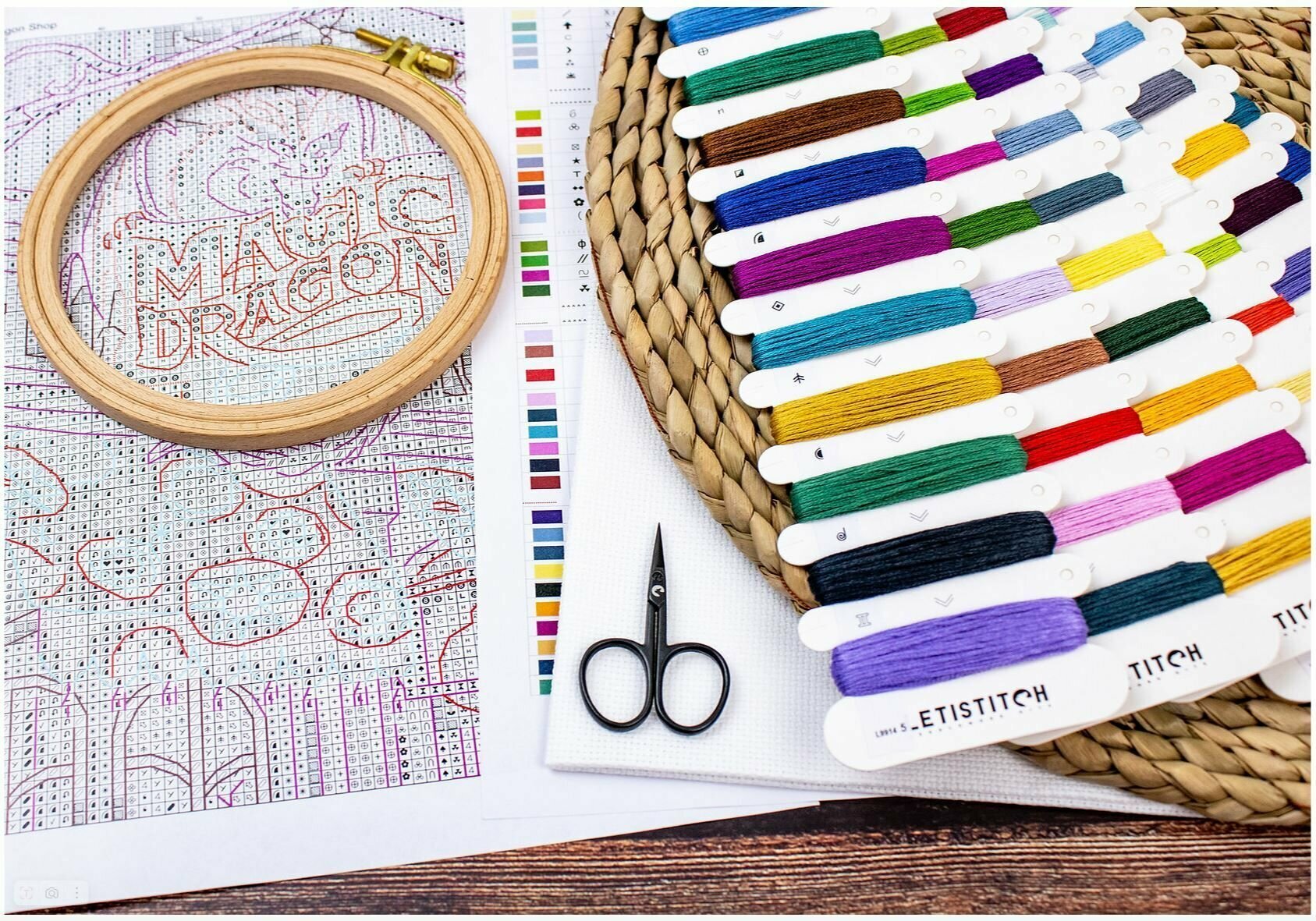 LetiStitch Набор для вышивания L9914 Magic Dragon Shop — фото 1