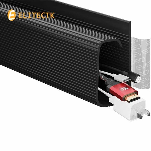 Кабельный органайзер J-Channel ПВХ черный 40CM 900₽