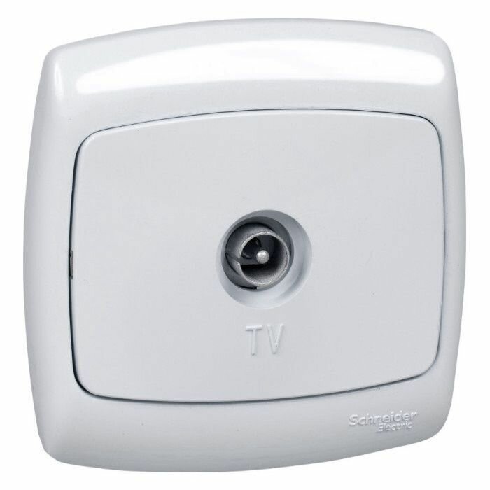 Розетка с/у TV РАТ-1 Рондо белый.