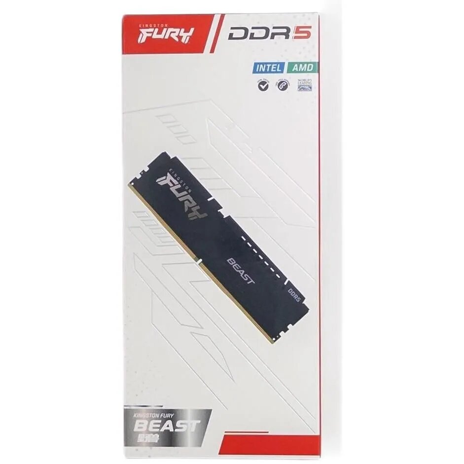 Оперативная память для компьютера DDR5, 32GB, 6000 MHz, Kingston Fury Beast, 1 шт