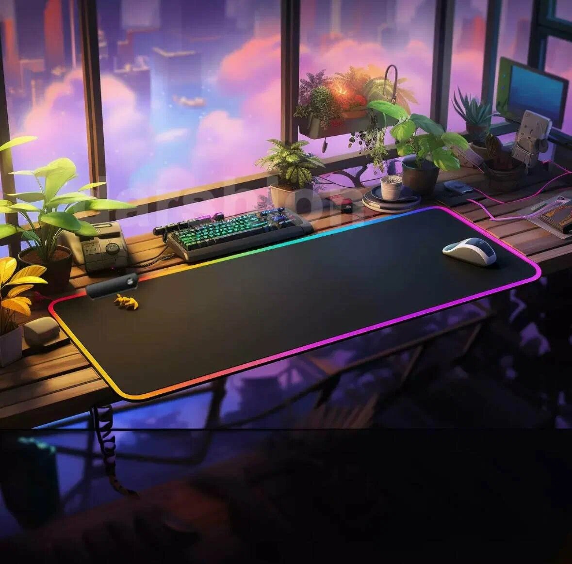 Коврик RGB, игровой, RGB-подсветкой