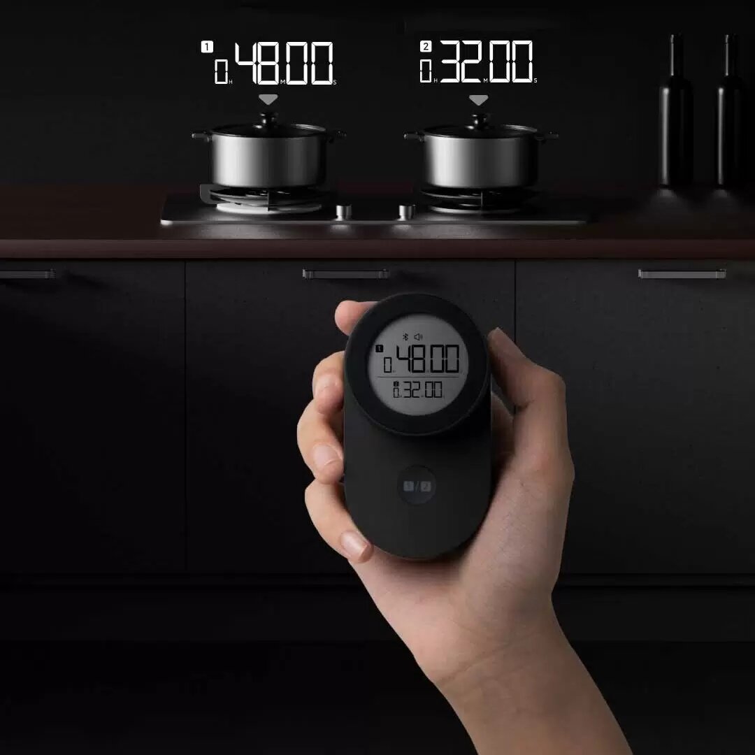 Изображение Умный таймер Mijia Kitchen Timer X145, черный, пластиковый, до 540 минут, часы и секундомер