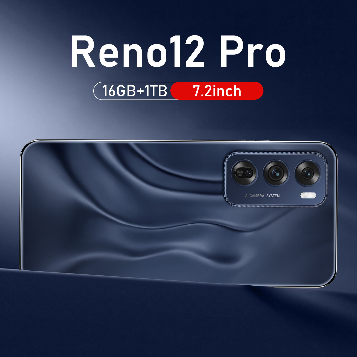 Мобильный телефон Reno12 Pro с перфорацией Android 16Гб / 1T с большим экраном, черный — фото 1