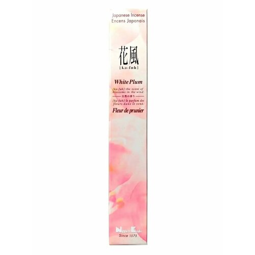 фото Японские благовония белая слива (white plum, ka-fuh), 50 шт nippon kodo