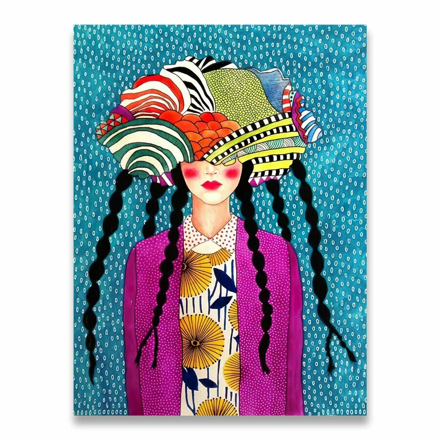 Абстрактная картина на холсте 0618-14 20x25cm No Frame