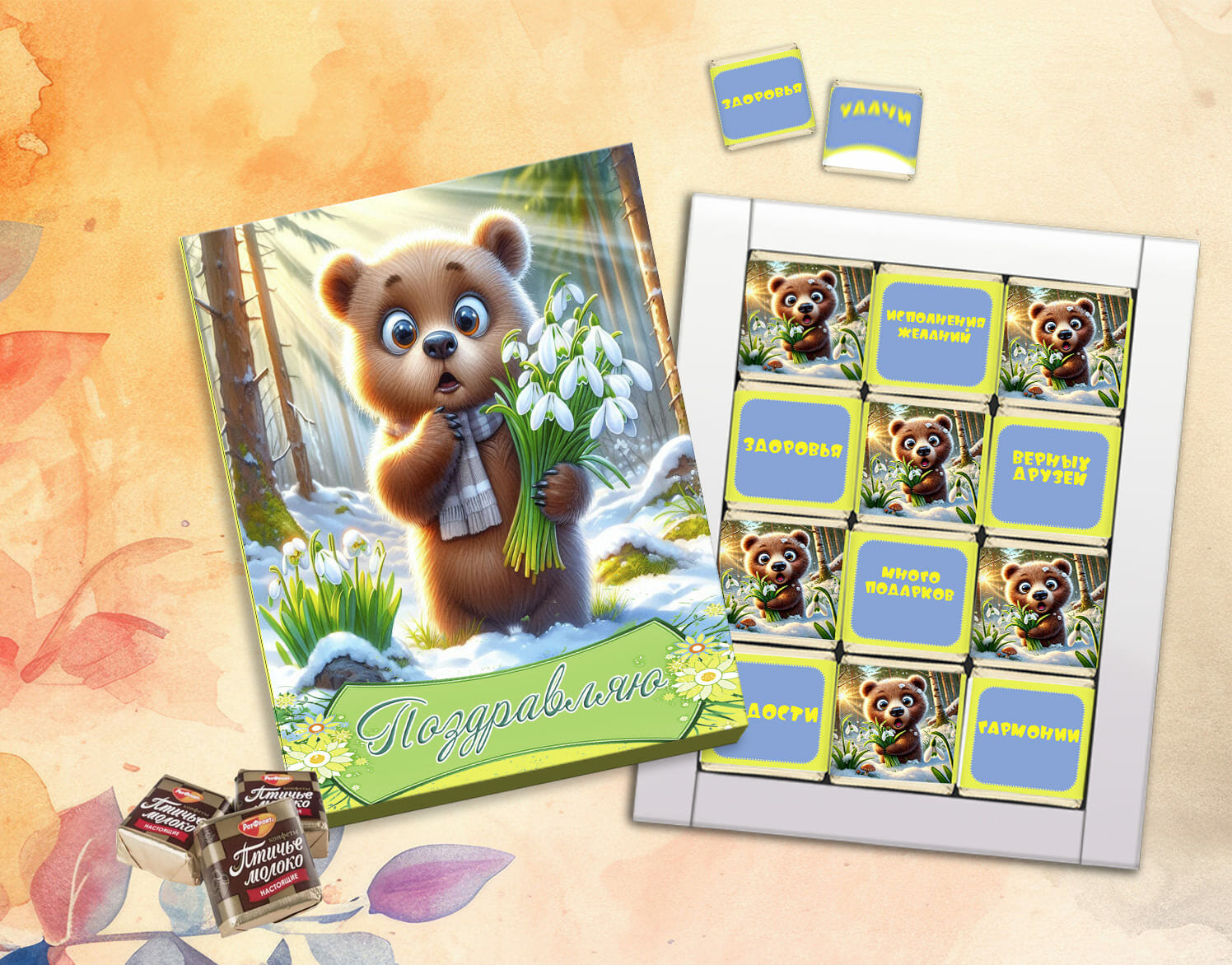 Шокобокс Поздравляю-2 набор 12 конфет