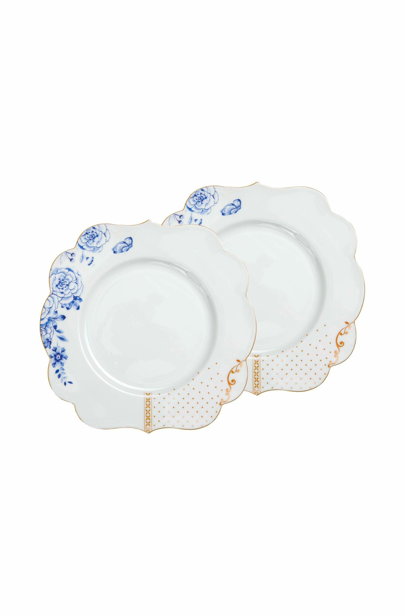 Набор из 2-х тарелок Pip Studio Royal White, д. 23,5 см, 51.001.134 - фото №1