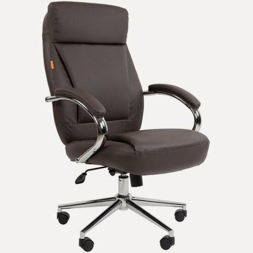 Изображение товара Кресло руководителя Chairman 794 Россия хром экокожа коричневая