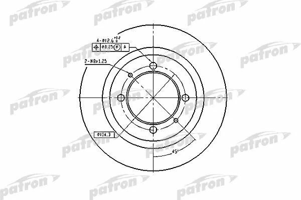Тормозной диск Patron - фото №1