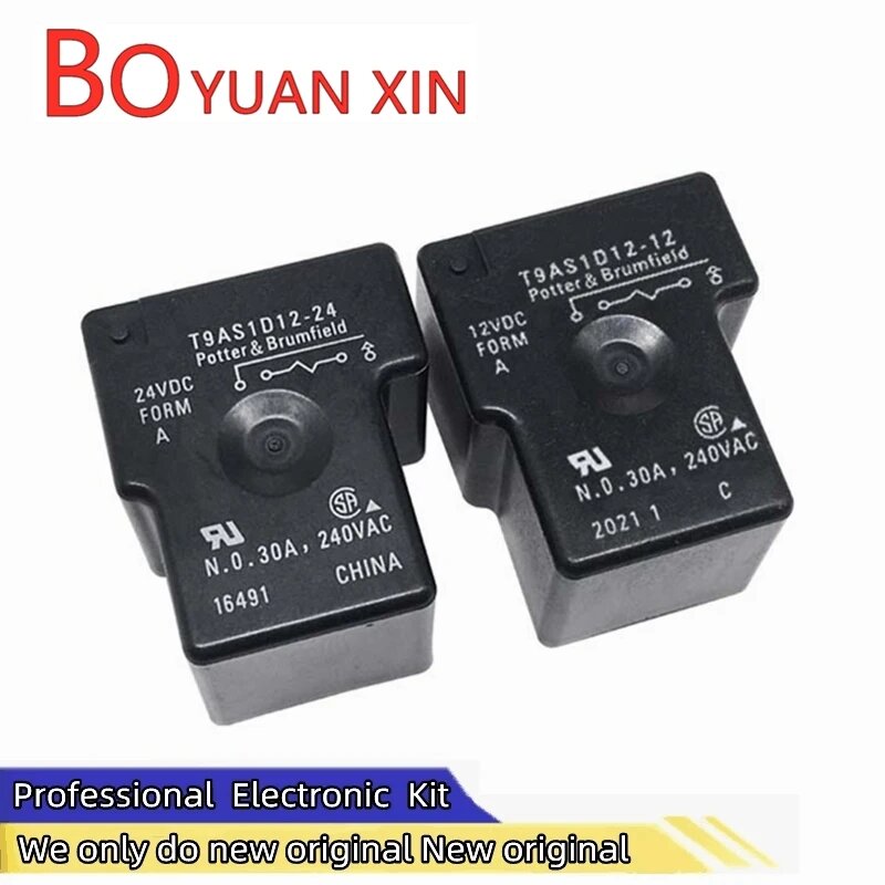 Новые оригинальные T9AS1D12-12 12VDC Реле для бытовой техники T9AS1D12-24 24VDC 4-контактное 30A Реле времени, T9AS1D12-24