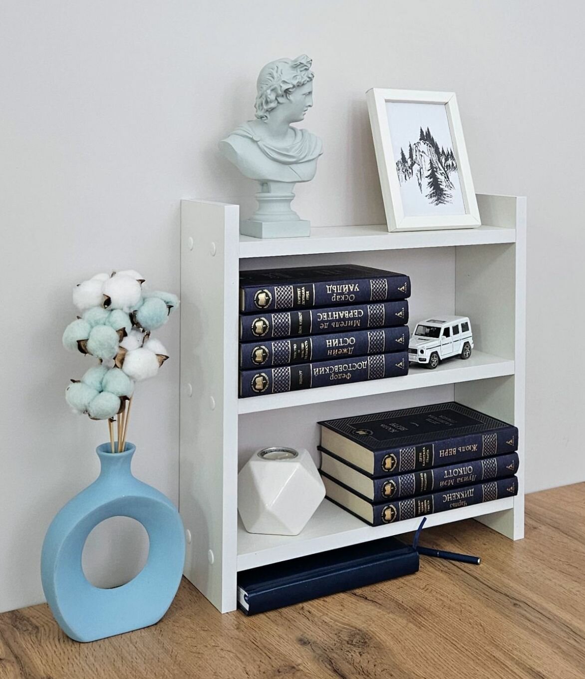 Полка настольная (подвесная) для специй книг учебников 40х40х12 см