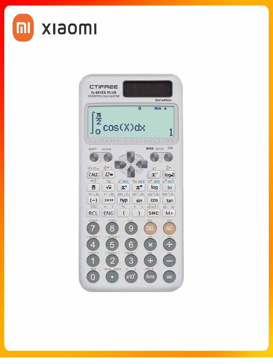 Смартфон Xiaomi с открытым приложением Mi Home и синхронизированными расчетами с калькулятора