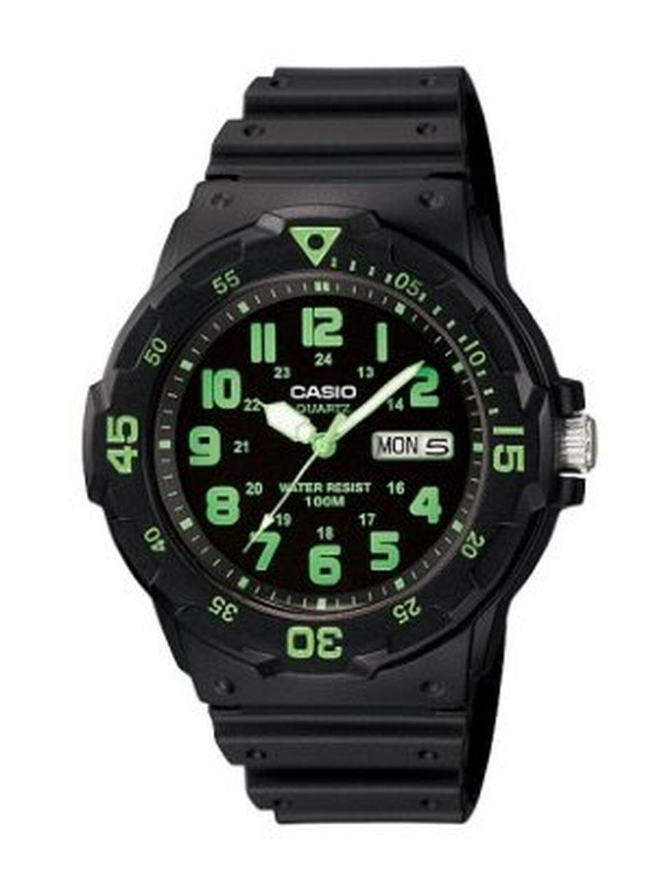 Наручные часы CASIO, черный/зеленый