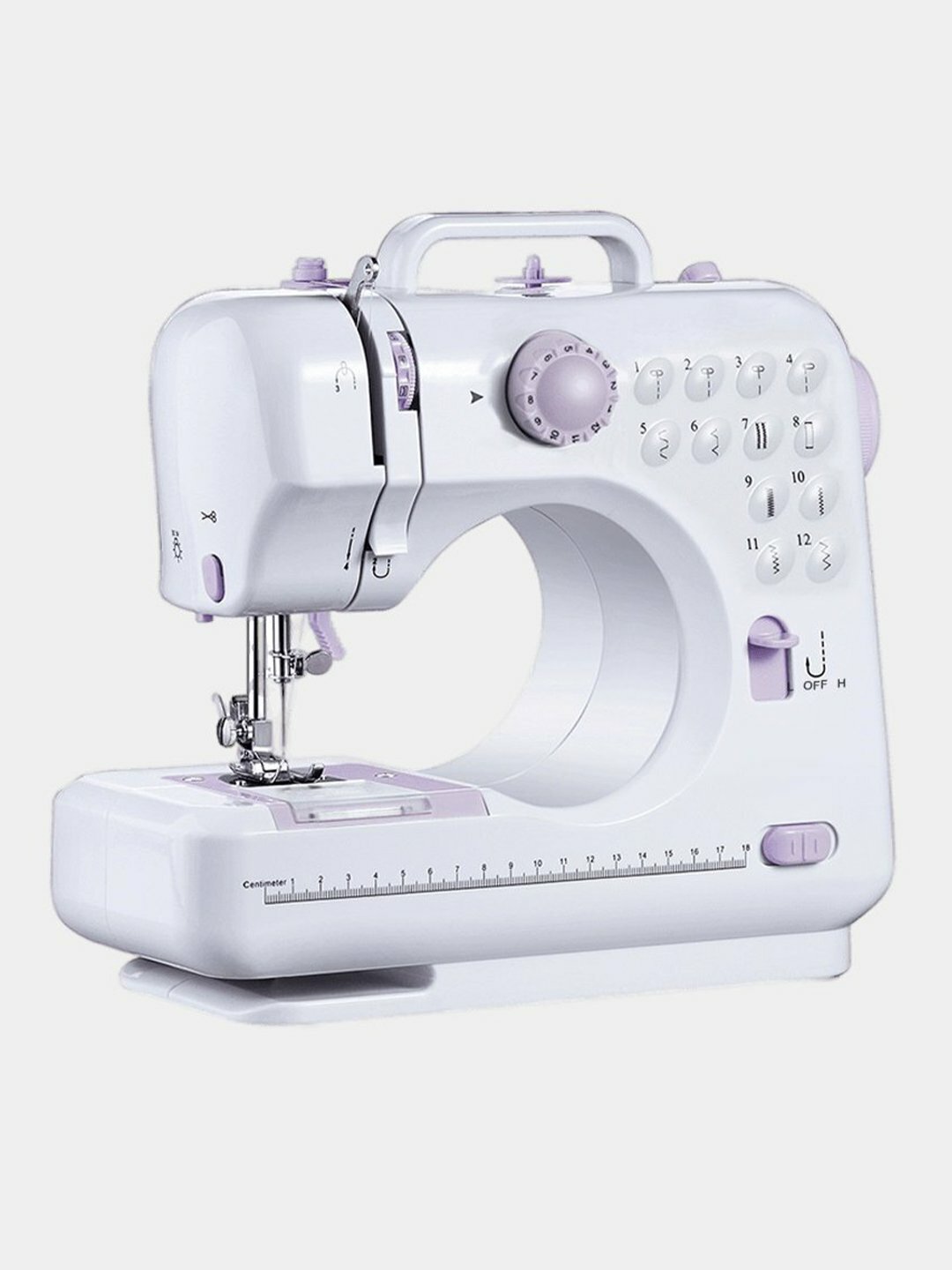 Портативная швейная машина Mini Sewing Machine SM202, FHSM-505, 12 стежков - Бирюзовый