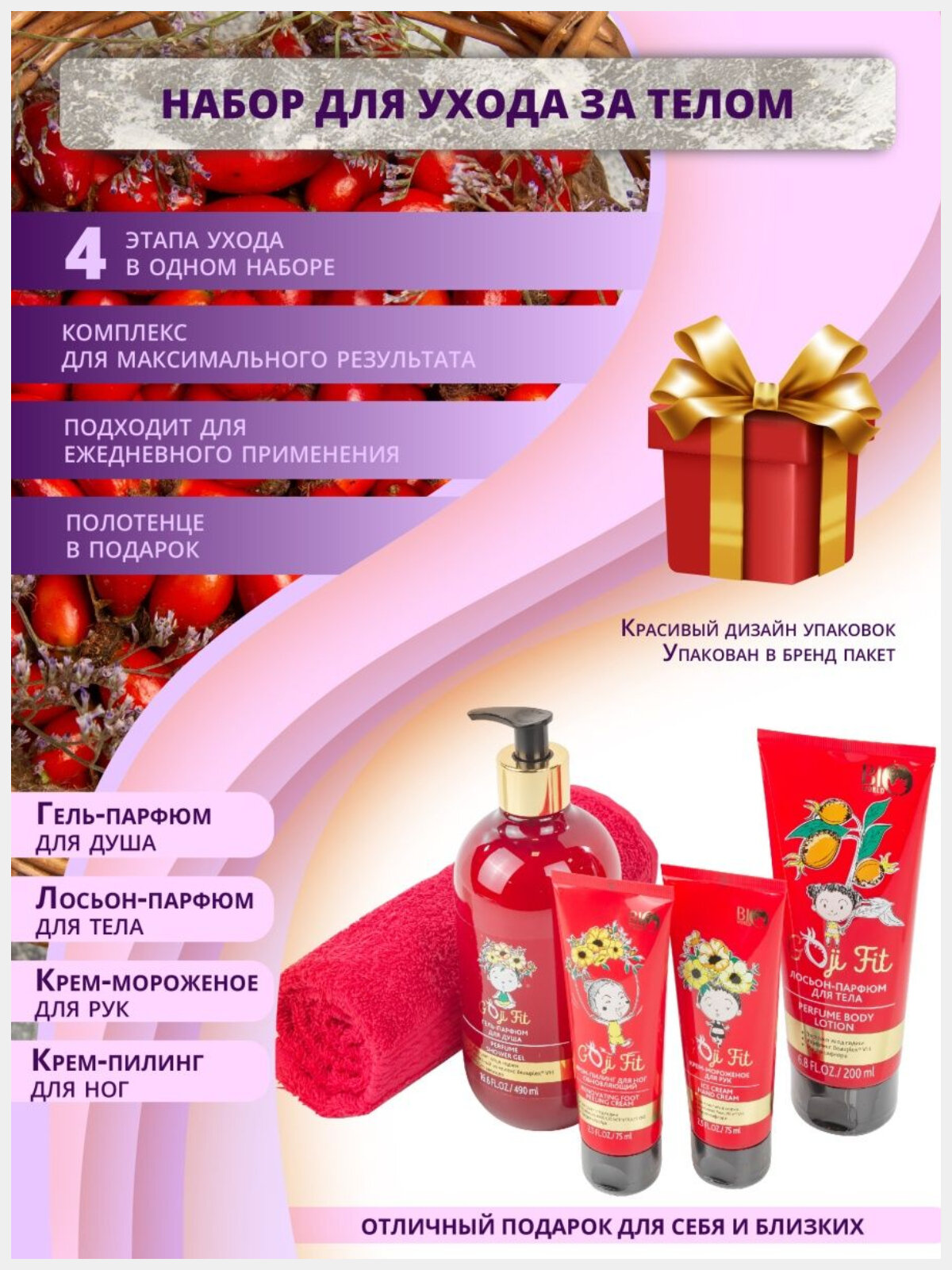 ✨ GOJI Fit парфюмерный набор из 5 предметов — подарите телу нежность и аромат!