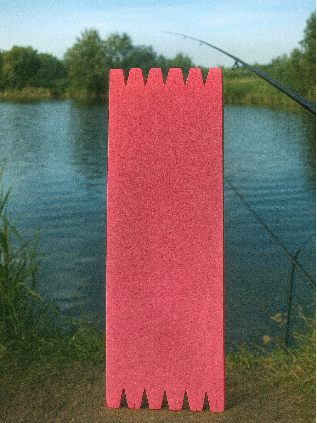 Мотовило для рыбалки из ЭВА для поводков, держатель оснастки - Вишнёвый,24.5х7.5 см